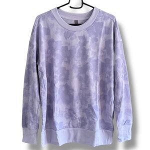 Mondetta Purple Floral Tie-Dye Sweatshirt